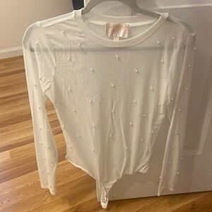 Pearl mesh bodysuit